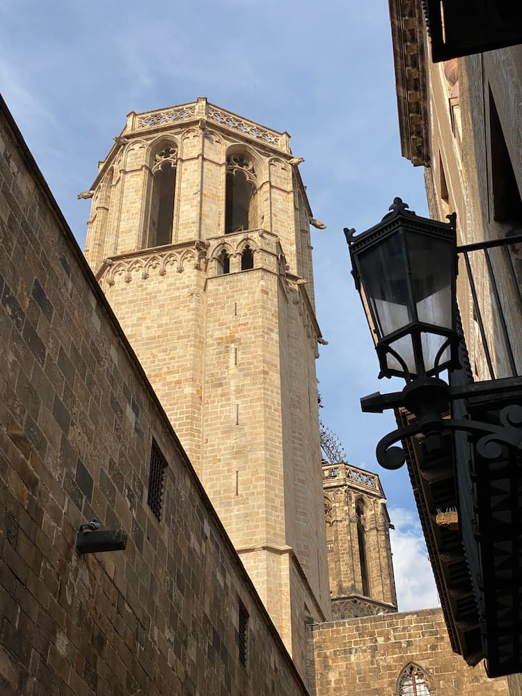 Tour de la cathédrale de Barcelone dans le quartier gothique
